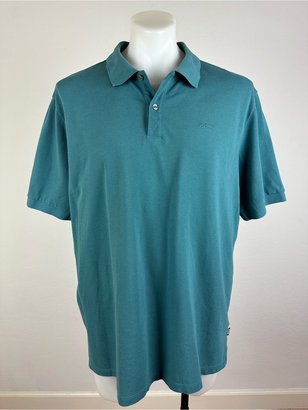 Hugo Boss Soft Teal Polo with Subtle Logo